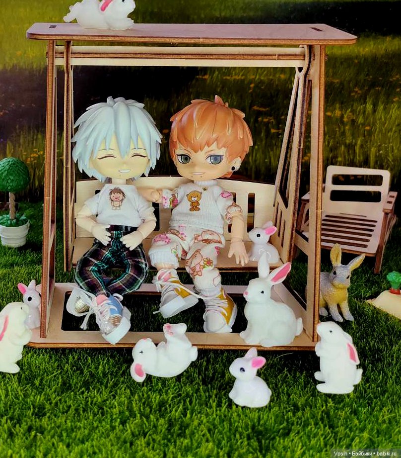 Деревяшечки! Деревянная садовая мебель для мелких куколок (фото 9)