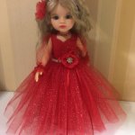 Paola Reina красное платье из глиттера