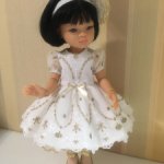 Paola Reina белое кружевное платье с золотым люрексом