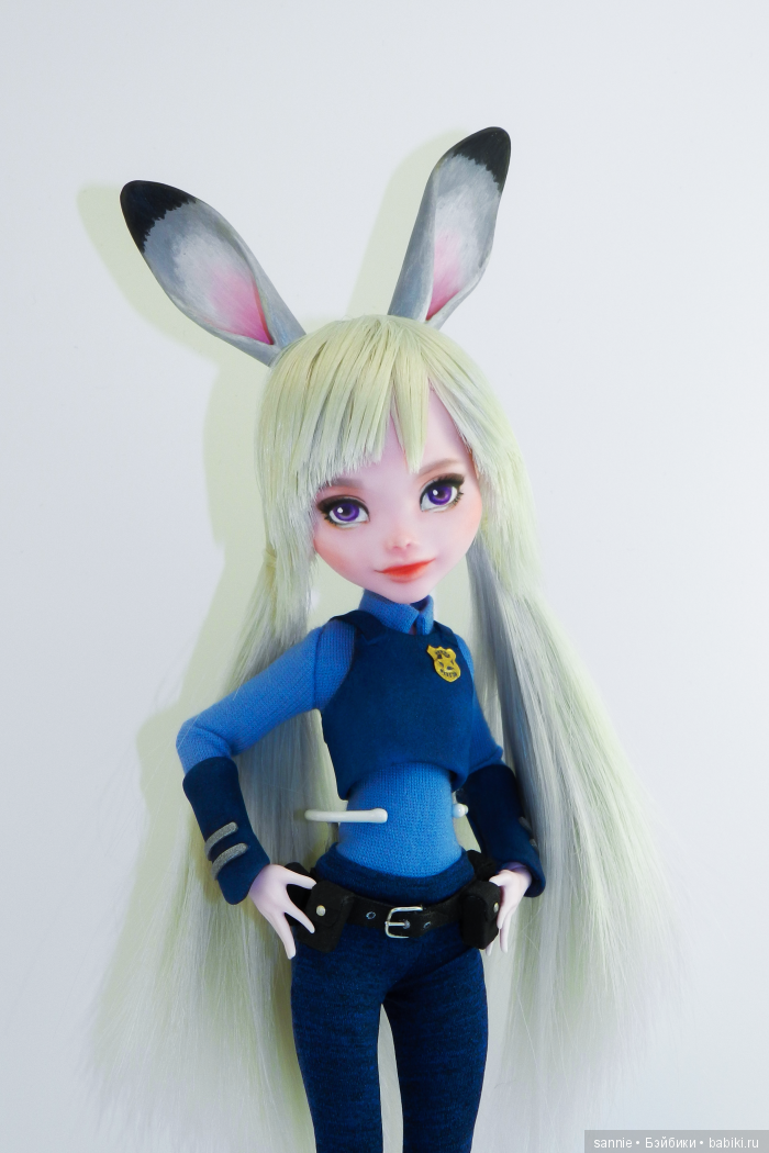 Мой OOAK Джуди Хоппс — ООАК Monster High и Ever After High: репейнт (фото 2)
