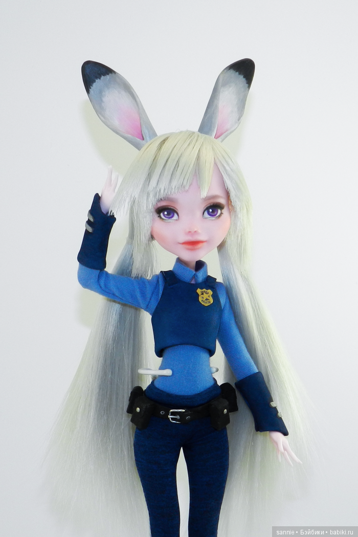 Мой OOAK Джуди Хоппс — ООАК Monster High и Ever After High: репейнт (фото 4)