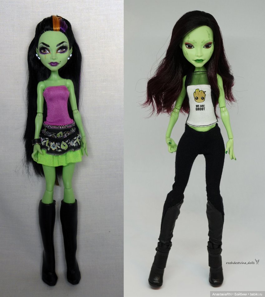 Гамора (ООАК Касты Фирс Monster High). Часть 1 - ООАК Монстр Хай и Эвер  Афтер Хай - перерисовка куклы Monster High и Ever After High | Бэйбики -  178185