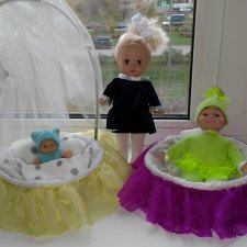 Теперь и у наших малюток есть колыбели для кукол