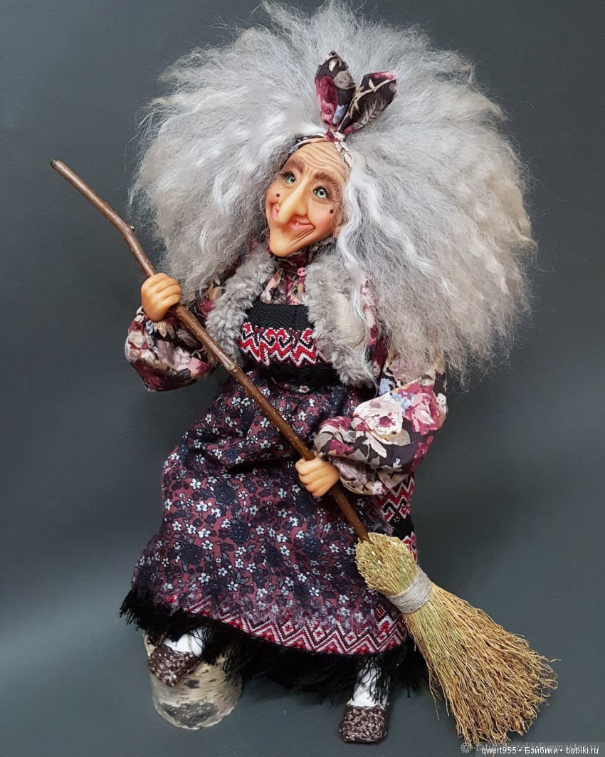 Как Сделать Куклу Баба Яга 3 - Волосы, Лицо и Кот | lylondra | Баба яга, Куклы, Тряпичные куклы
