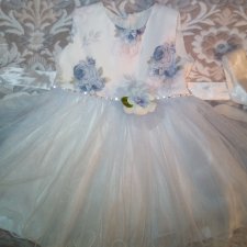Красивое нежное нарядное платье для большой куклы на рост от 75  до 85 см