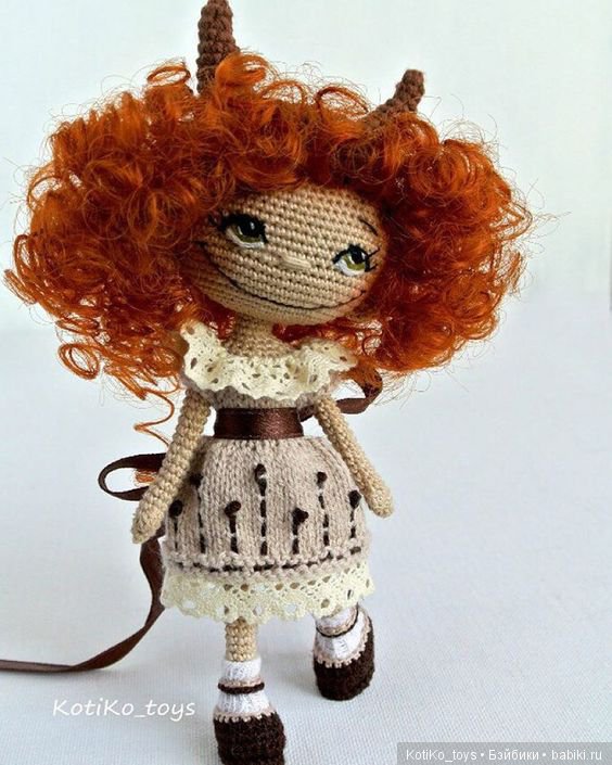Вязанные девочки KotiKo_toys (фото 4)