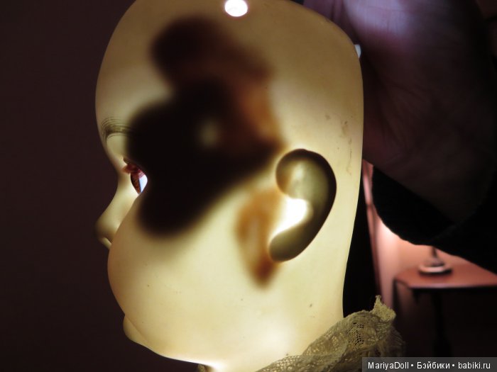 фарфоровая голова - световой тест