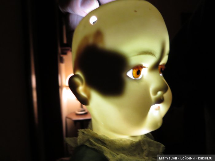 фарфоровая голова - световой тест