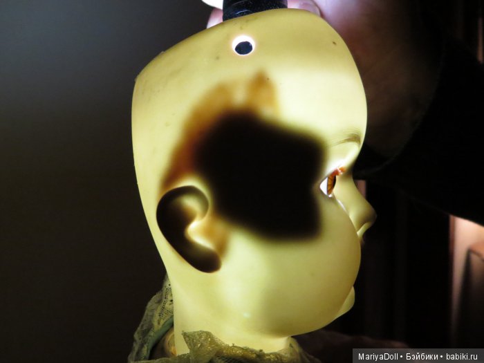 фарфоровая голова - световой тест