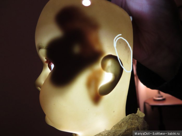 фарфоровая голова - световой тест