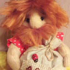 Как рождаются душевные вещи... Мой солнечный домовенок. Кукла из ткани