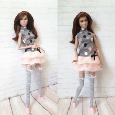 Весенняя нежность в серо-розовой гамме. Романтичный образ для Хеллен