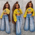 Джинсы на барби пышку