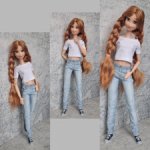 Джинсы на высокую барби