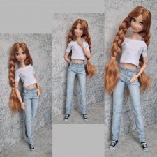 Джинсы на высокую барби