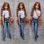 Джинсы на высокую барби