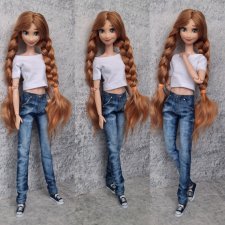 Джинсы на высокую барби