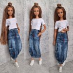 Джинсовая юбка на барби