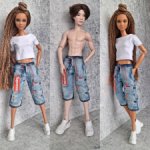 Джинсовые шорты на ребят БТС или барби