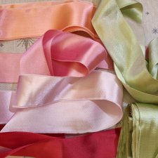 Старинные атласные натуральные ленты