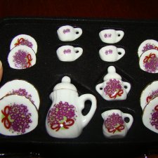 Сервиз для кукольного домика 1:12