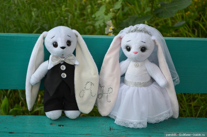 Серебряная свадьба заек — Авторские мишки Тедди и друзья: фото (фото 8)
