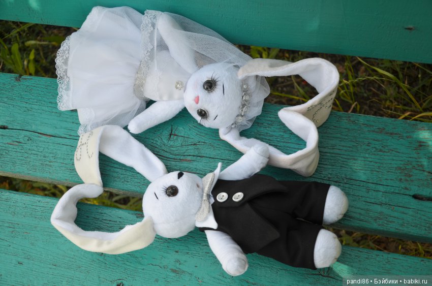 Серебряная свадьба заек — Авторские мишки Тедди и друзья: фото