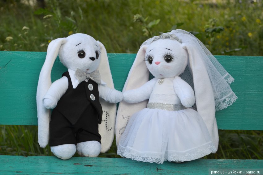 Серебряная свадьба заек — Авторские мишки Тедди и друзья: фото (фото 10)