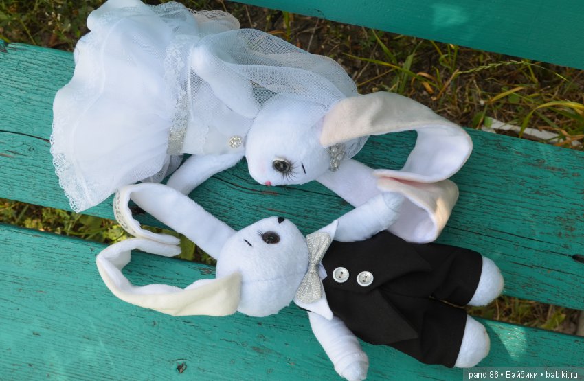 Серебряная свадьба заек — Авторские мишки Тедди и друзья: фото