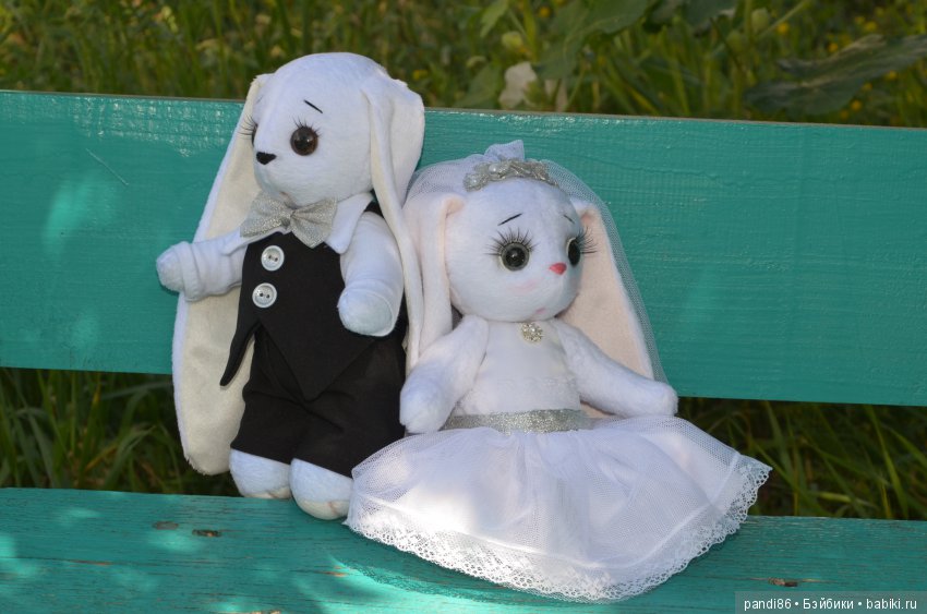 Серебряная свадьба заек — Авторские мишки Тедди и друзья: фото