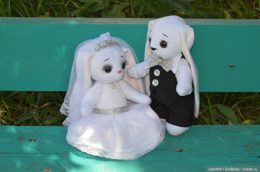 Серебряная свадьба заек — Авторские мишки Тедди и друзья: фото