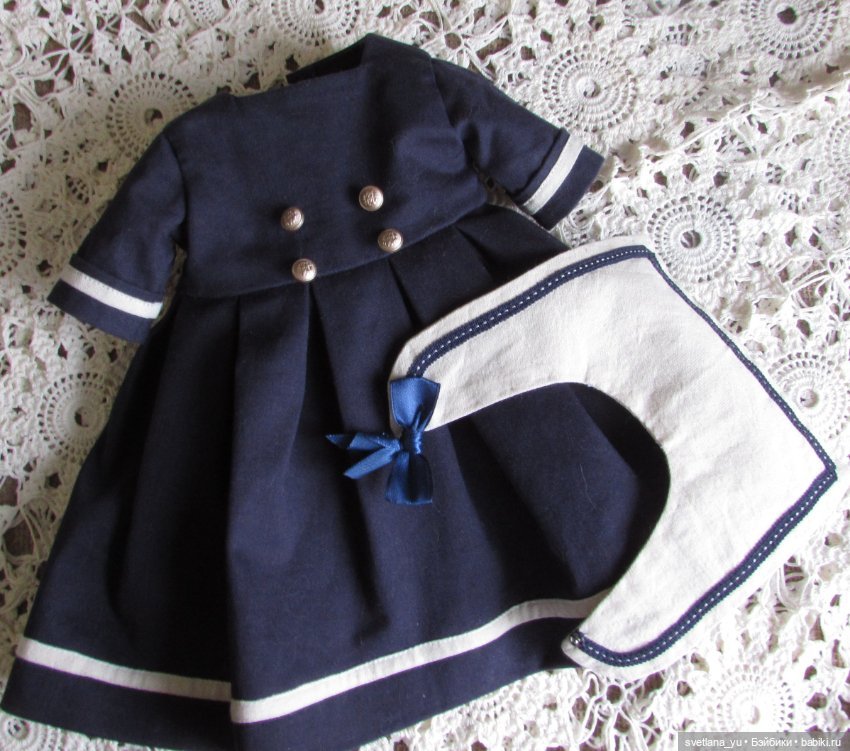 Платье в морском стиле для моих кукол (фото 8)