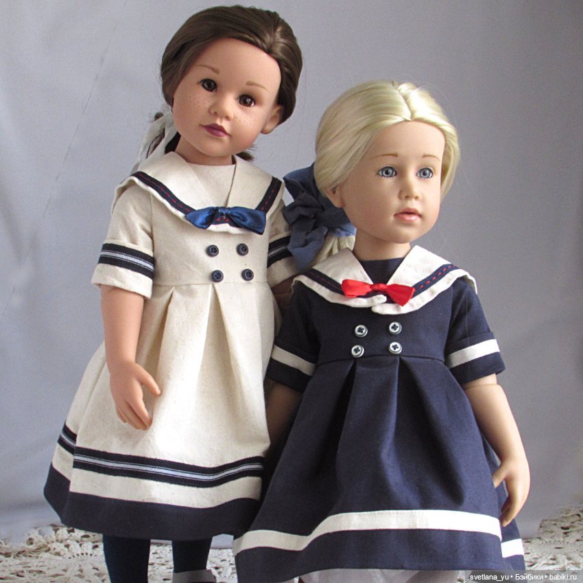 Платье в морском стиле для моих кукол (фото 4)