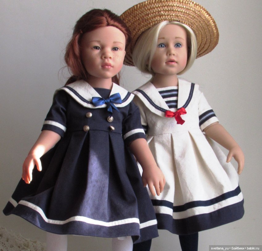 Платье в морском стиле для моих кукол (фото 5)