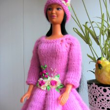Платье для Барби "Розовая нежность"