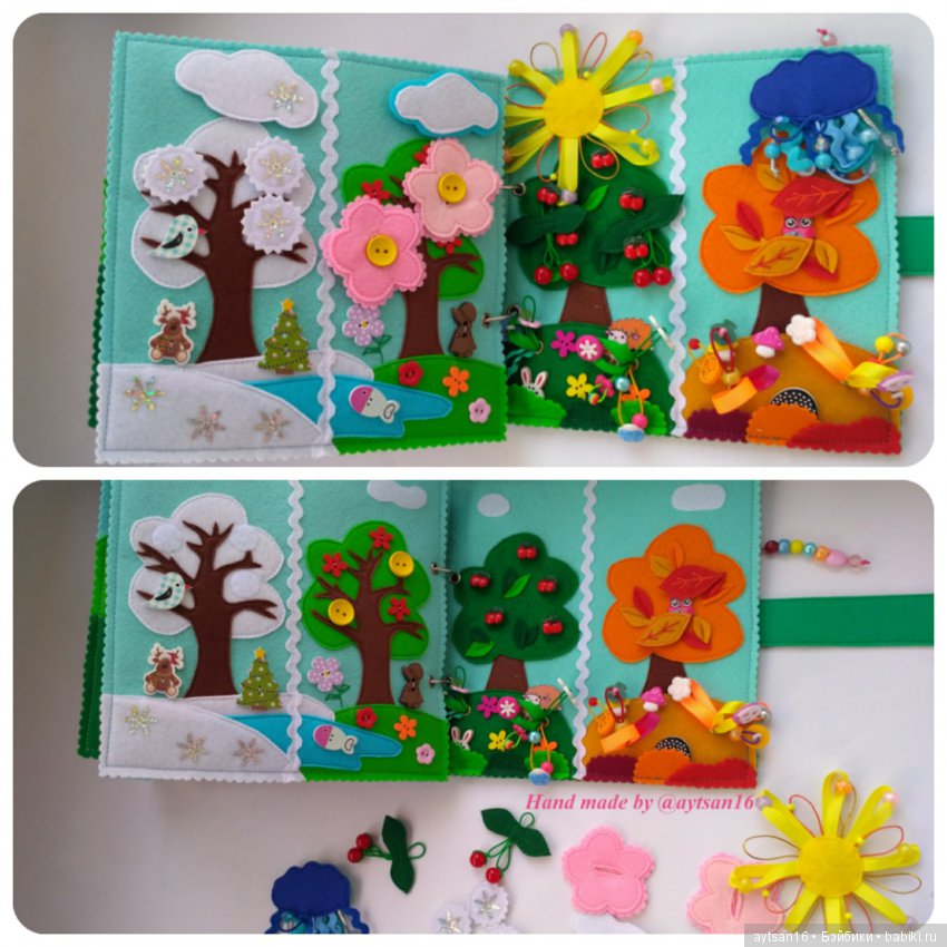 Одно из моих хобби. Развивающие книжки из фетра для деток (фото 5)