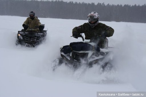 Езда на квадроцикле зимой
