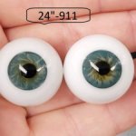 24"-  глаза стекло для коллекц . кукол.