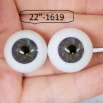 22"-  глаза стекло для коллекц . кукол.