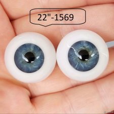 22"-  глаза стекло для коллекц . кукол.