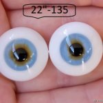 22"-  глаза стекло для коллекц . кукол.
