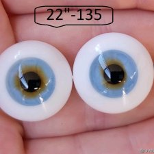 22"-  глаза стекло для коллекц . кукол.