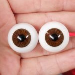 22"-1830,1832,1833 глаза стекло для коллекц. кукол