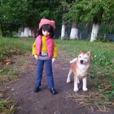 Осенняя прогулка Мари. Утепляемся