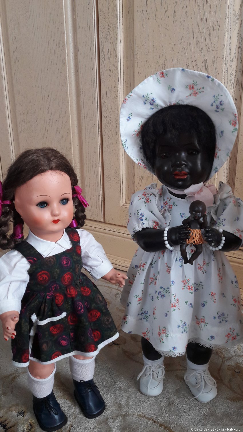 "Цветные" детки — Редкие антикварные куклы и реплики: воск