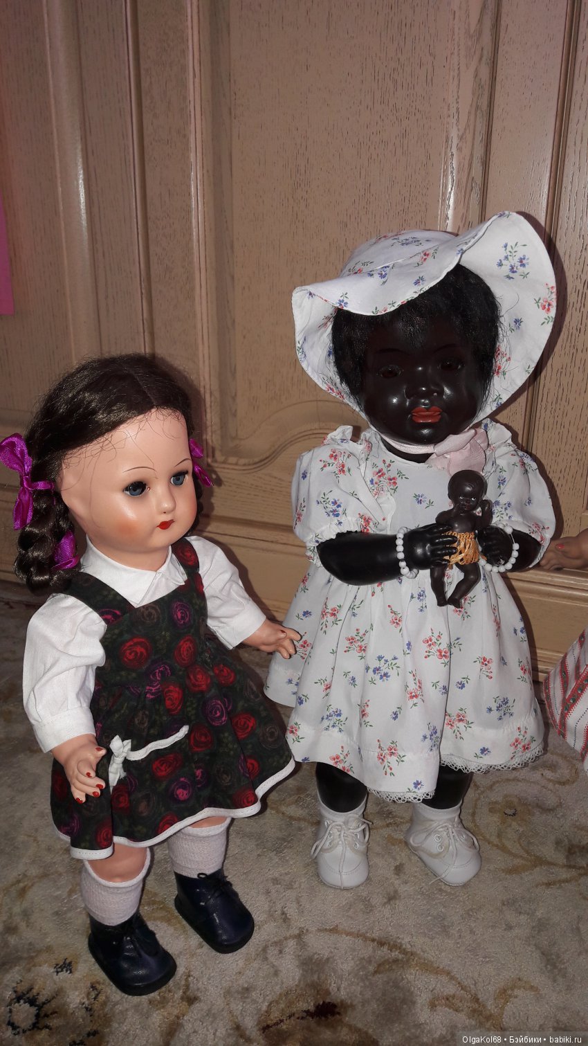 "Цветные" детки — Редкие антикварные куклы и реплики: воск