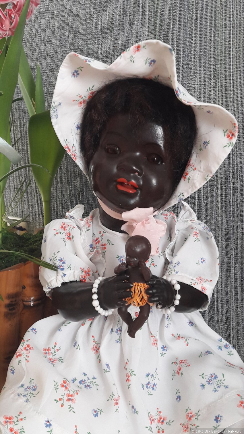 "Цветные" детки — Редкие антикварные куклы и реплики: воск