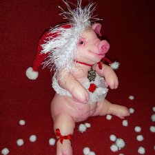 Силиконовая новогодняя Хрюшка Людмилы Вервейко