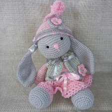 Зайка амигуруми 26 см