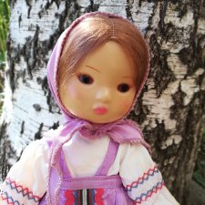 Кукла СССР в национальном костюме. Редкая! Горьковская фабрика игрушек "Мир".